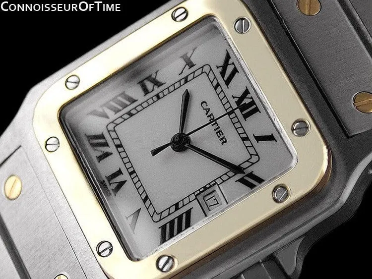 Cartier Mens Santos Galbee Automatique - 18K Gold & Stainless Steel