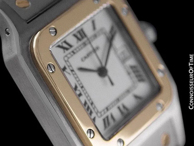 Cartier Mens Santos Galbee Automatique - 18K Gold & Stainless Steel