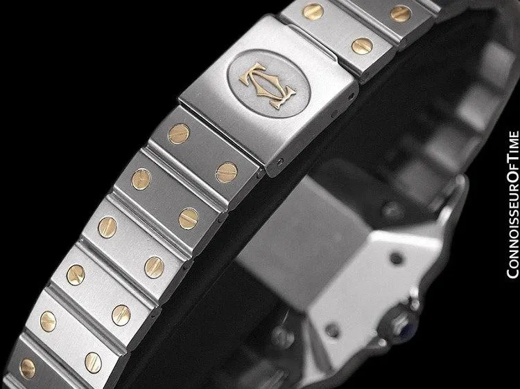 Cartier Mens Santos Galbee Automatique - 18K Gold & Stainless Steel