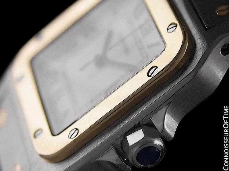 Cartier Mens Santos Galbee Automatique - 18K Gold & Stainless Steel
