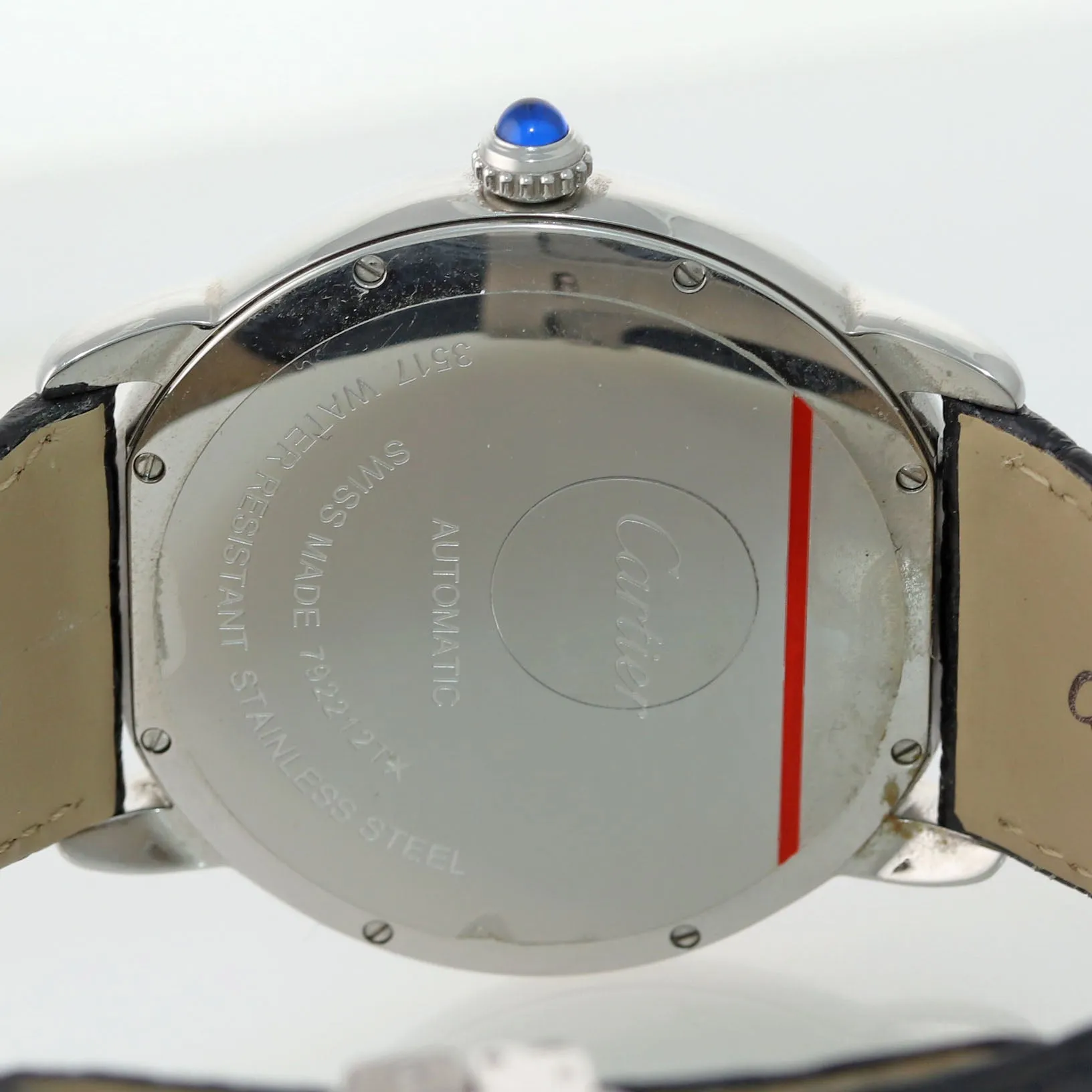 Cartier Ronde Solo Steel 3517 42mm XL Automatic Date Silver Roman Watch Papers