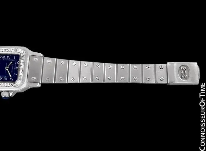 Cartier Santos Ladies Automatic Watch with Date - Stainless Steel & Diamonds