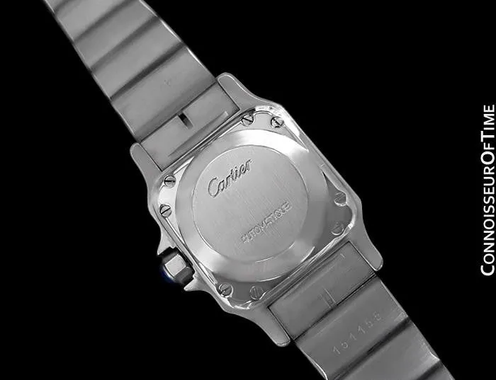 Cartier Santos Ladies Automatic Watch with Date - Stainless Steel & Diamonds