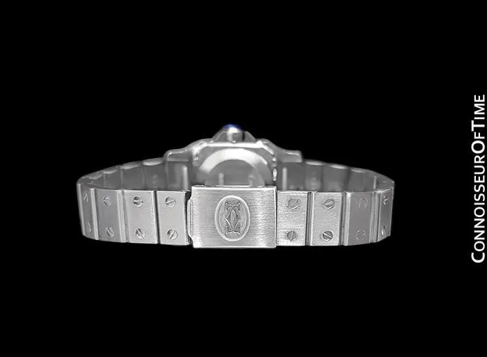 Cartier Santos Ladies Automatic Watch with Date - Stainless Steel & Diamonds