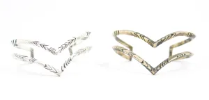 Carved Pinnacle Vee Cuff
