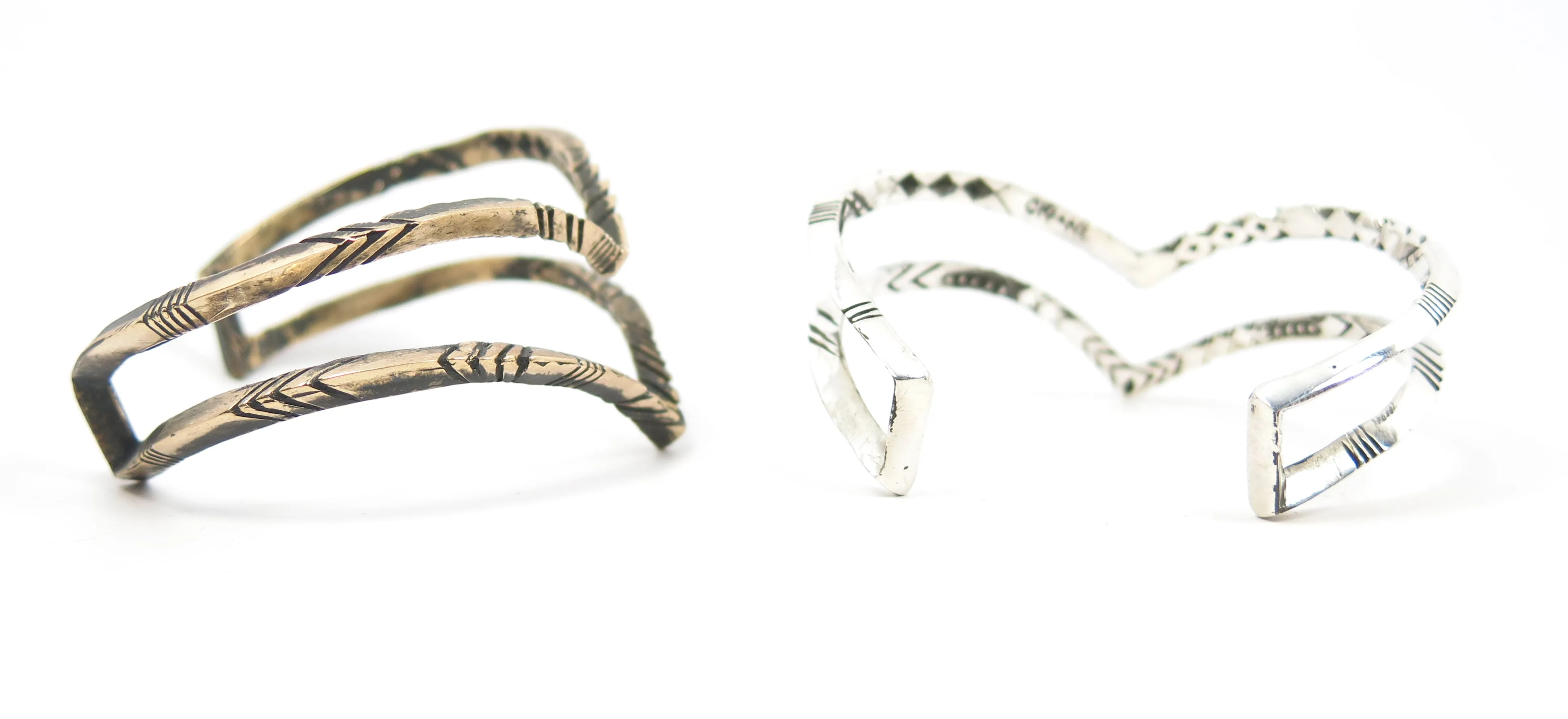 Carved Pinnacle Vee Cuff