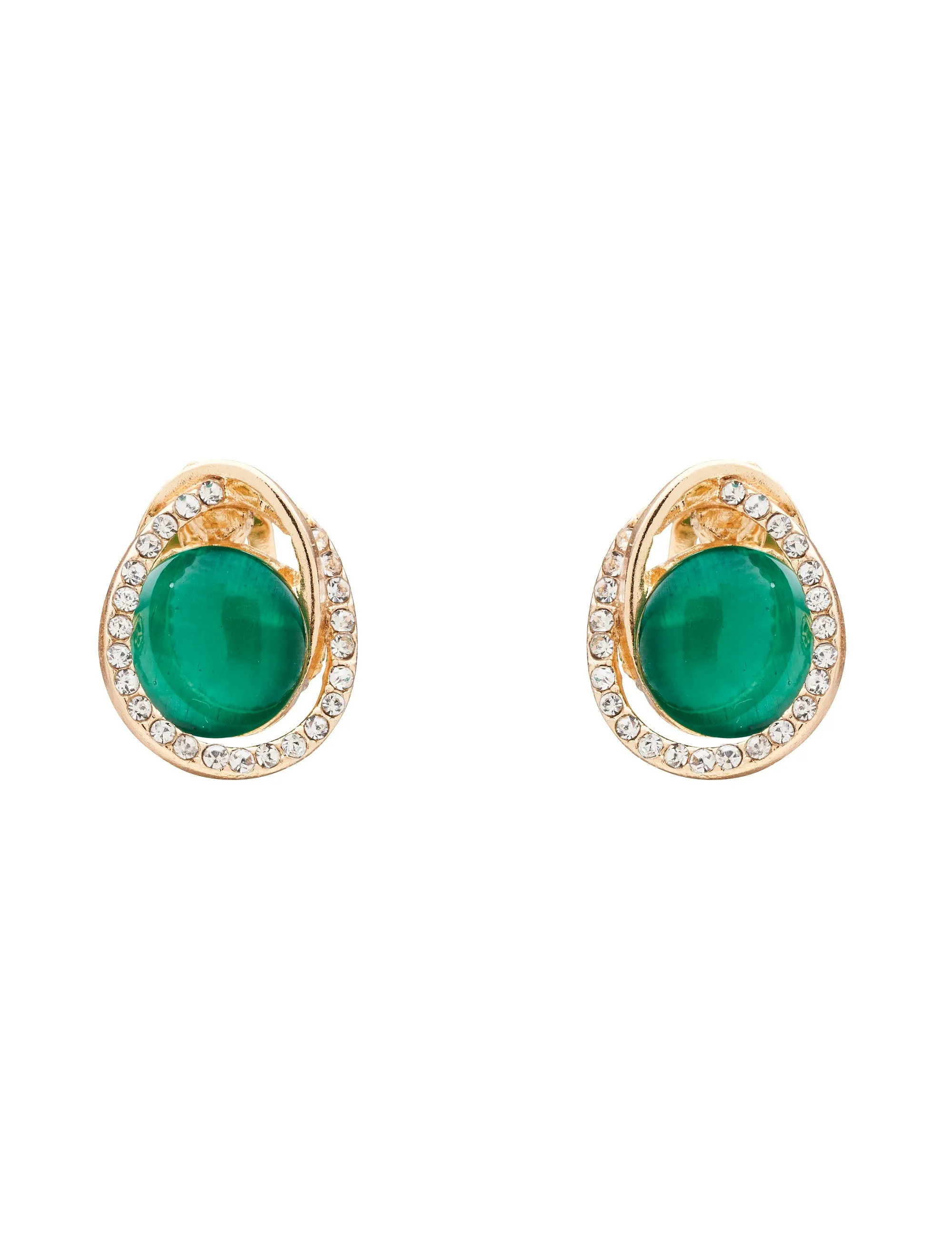 CATEYE STONE CLIP ON EARRING