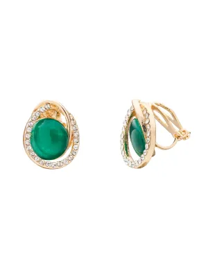 CATEYE STONE CLIP ON EARRING