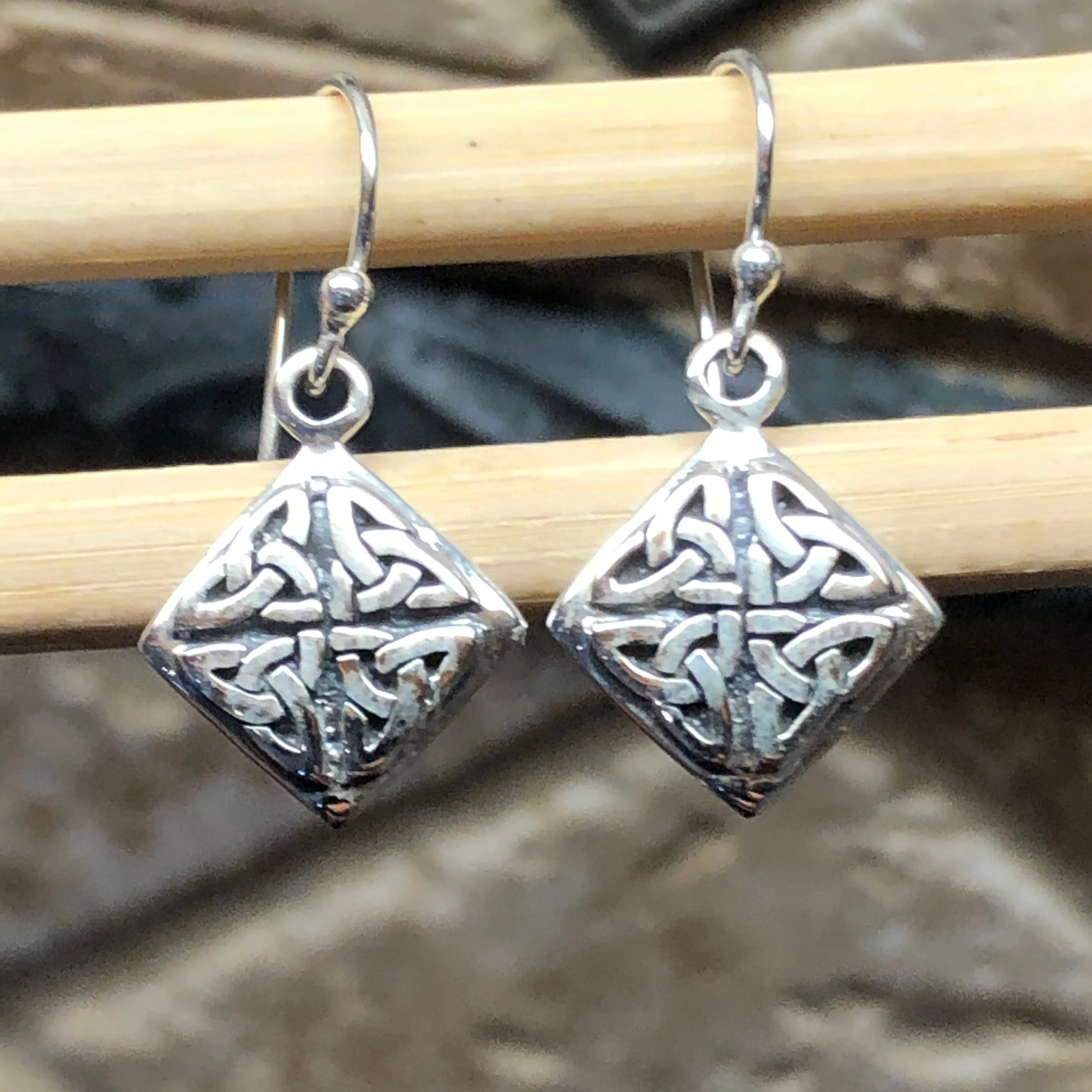 Celtic Knot 925 Solid Sterling Silver Earrings 25mm