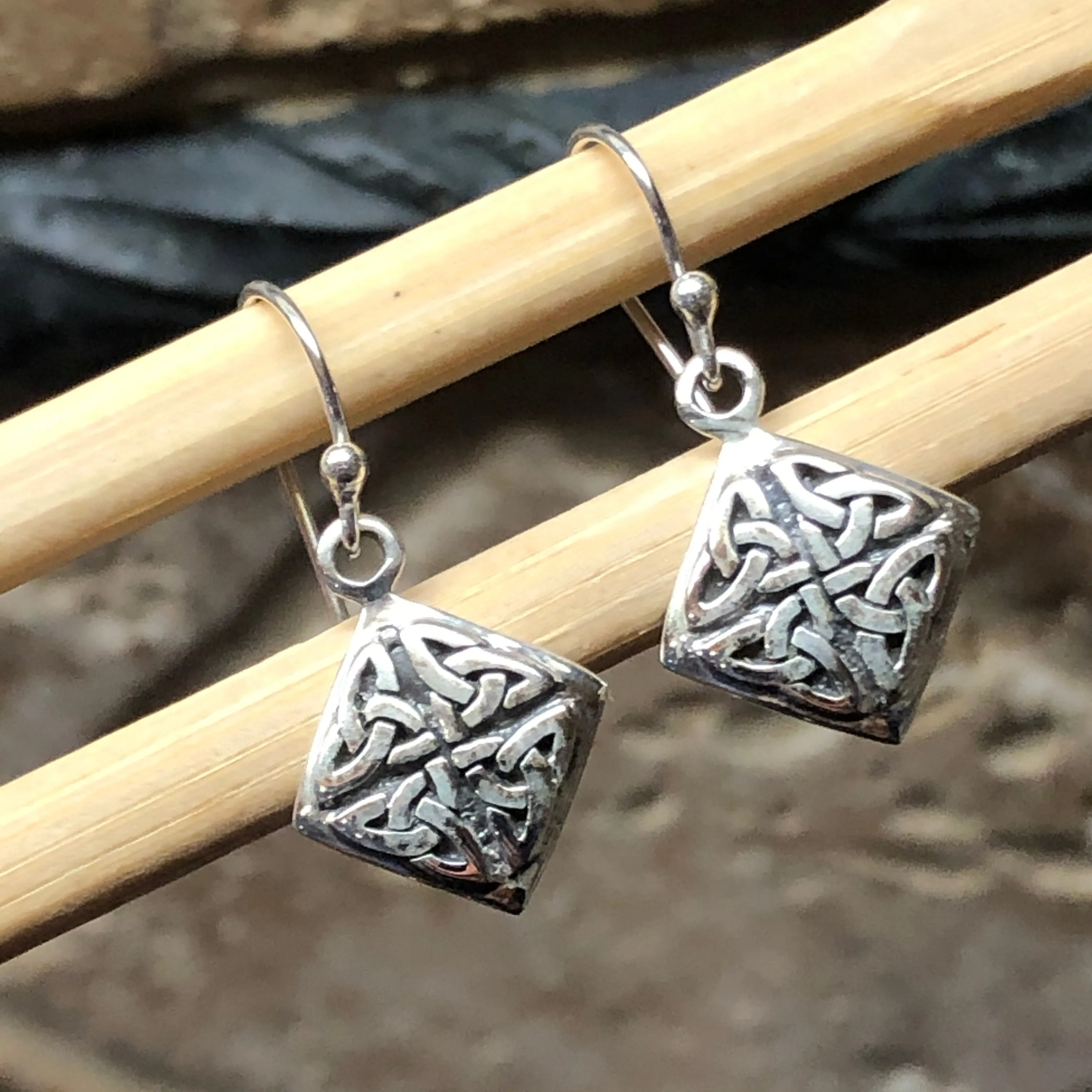 Celtic Knot 925 Solid Sterling Silver Earrings 25mm