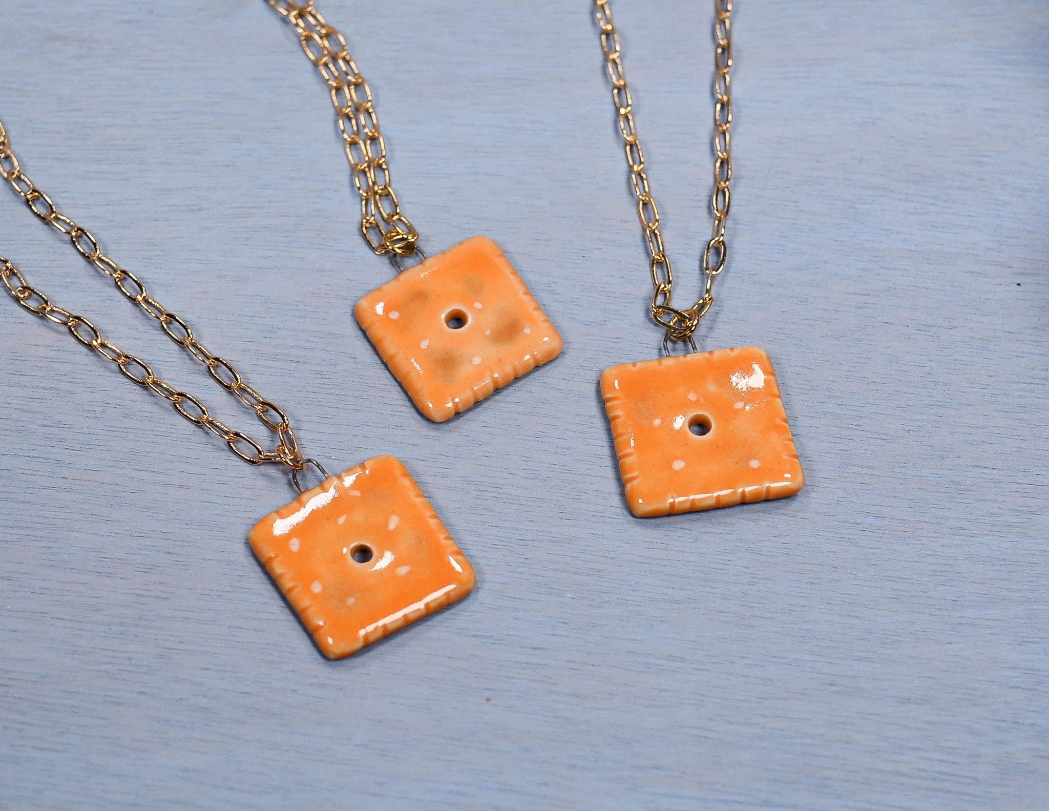 Cheese Cracker Necklace