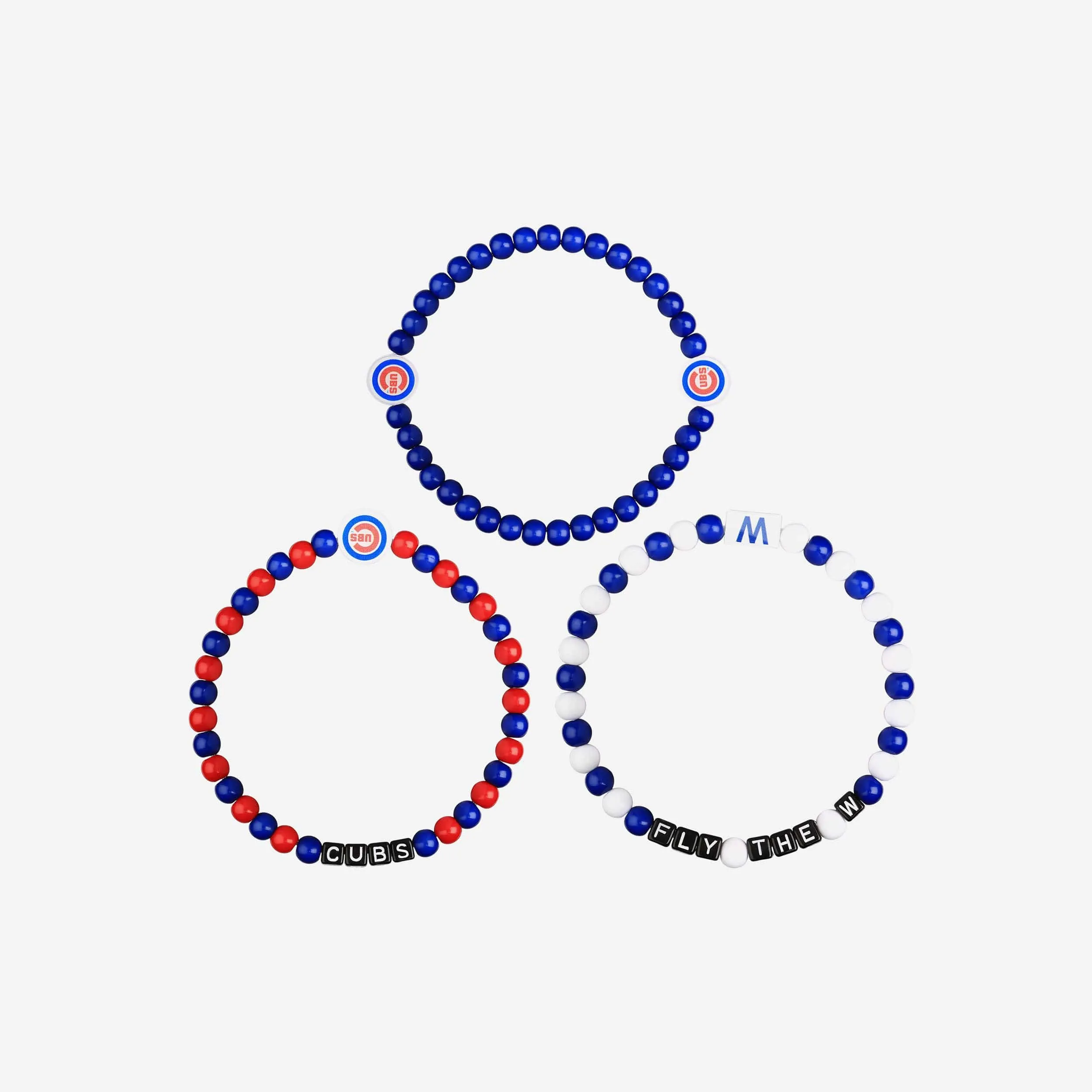 Chicago Cubs 3 Pack Beaded Friendship Bracelet