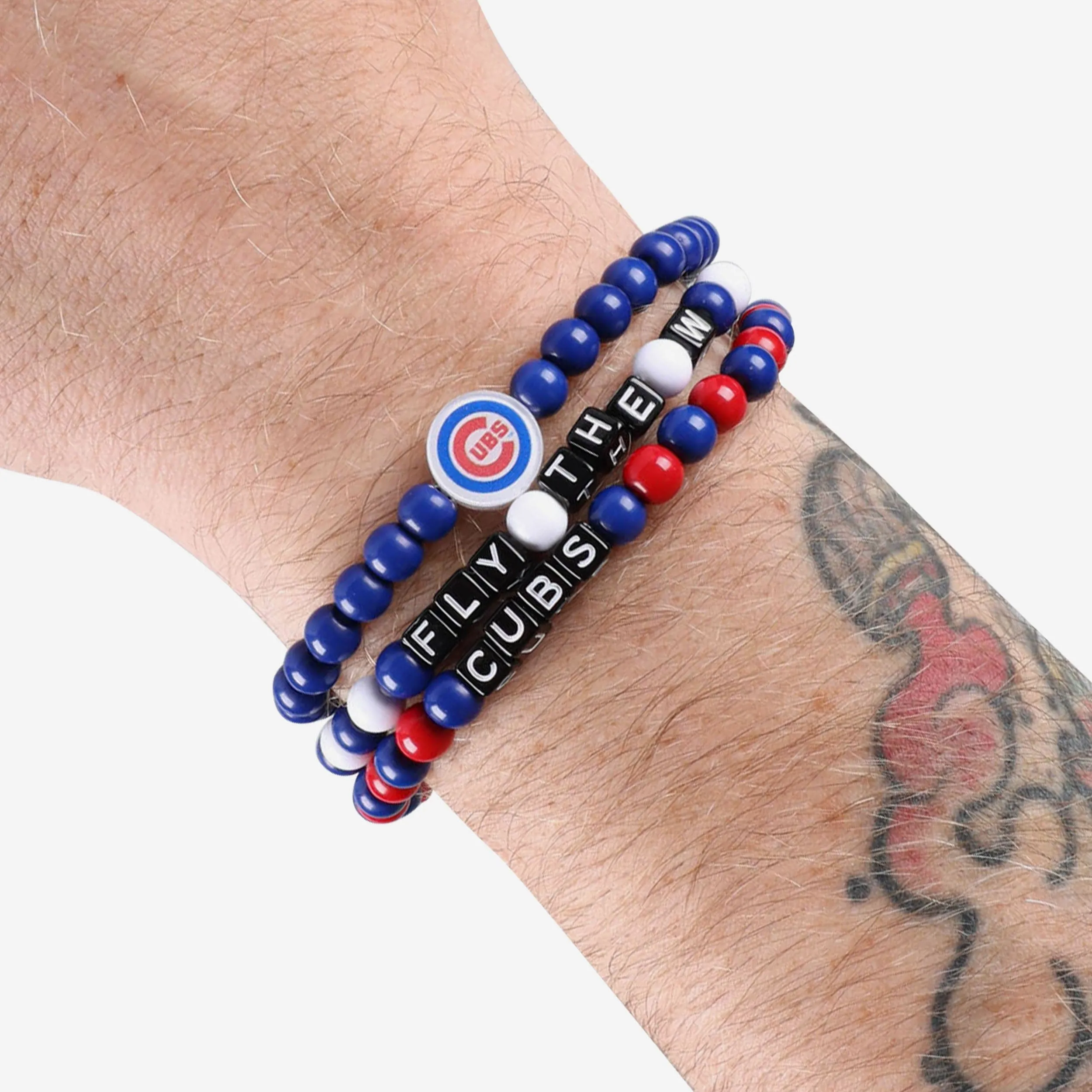 Chicago Cubs 3 Pack Beaded Friendship Bracelet