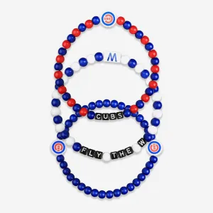 Chicago Cubs 3 Pack Beaded Friendship Bracelet