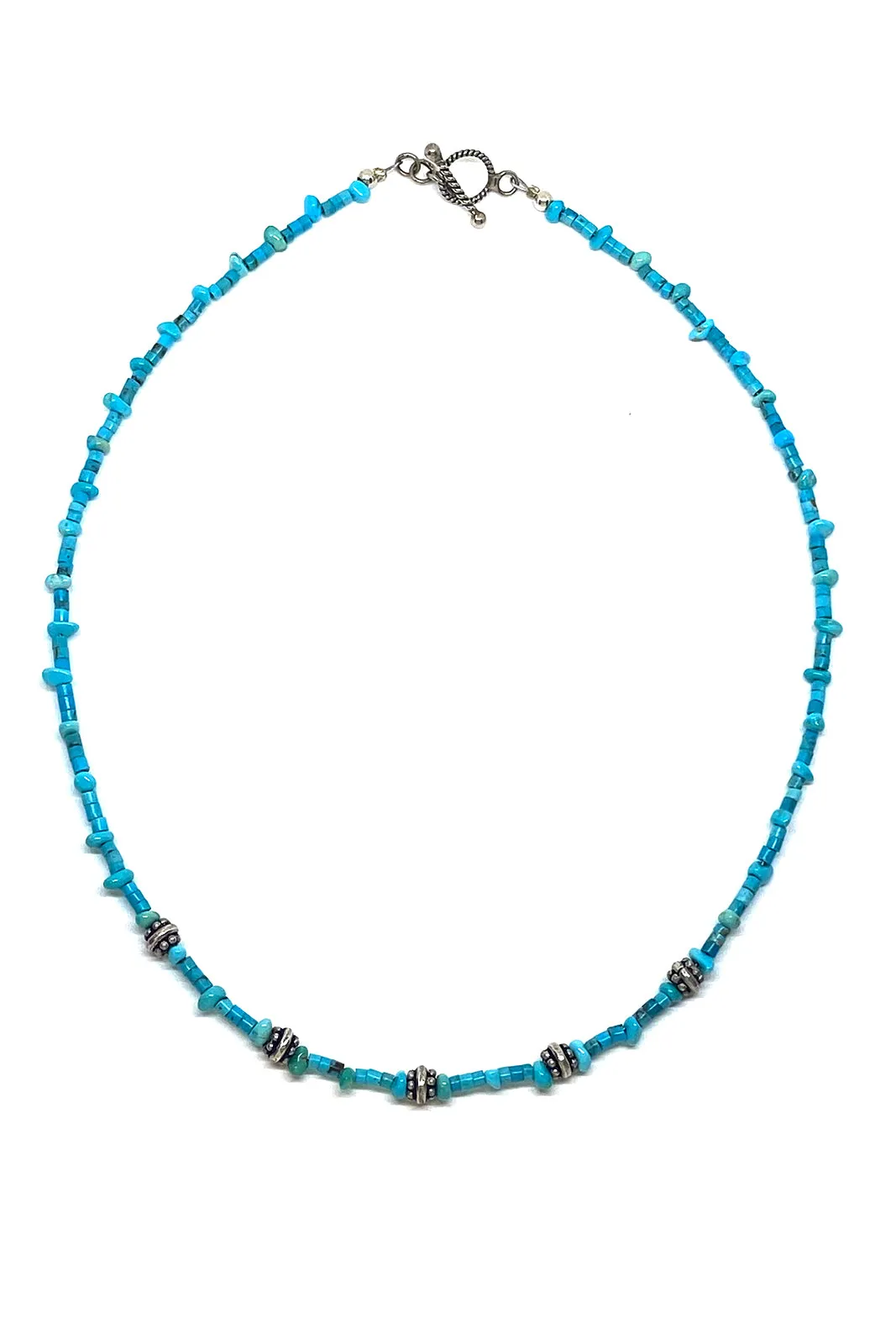 Children's Sterling Silver and Kingman Turquoise Necklace