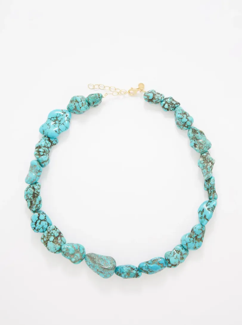 Chunky Howlite Necklace | Turquoise