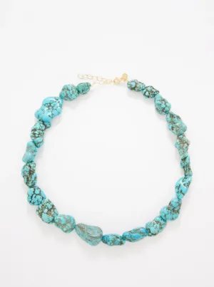 Chunky Howlite Necklace | Turquoise