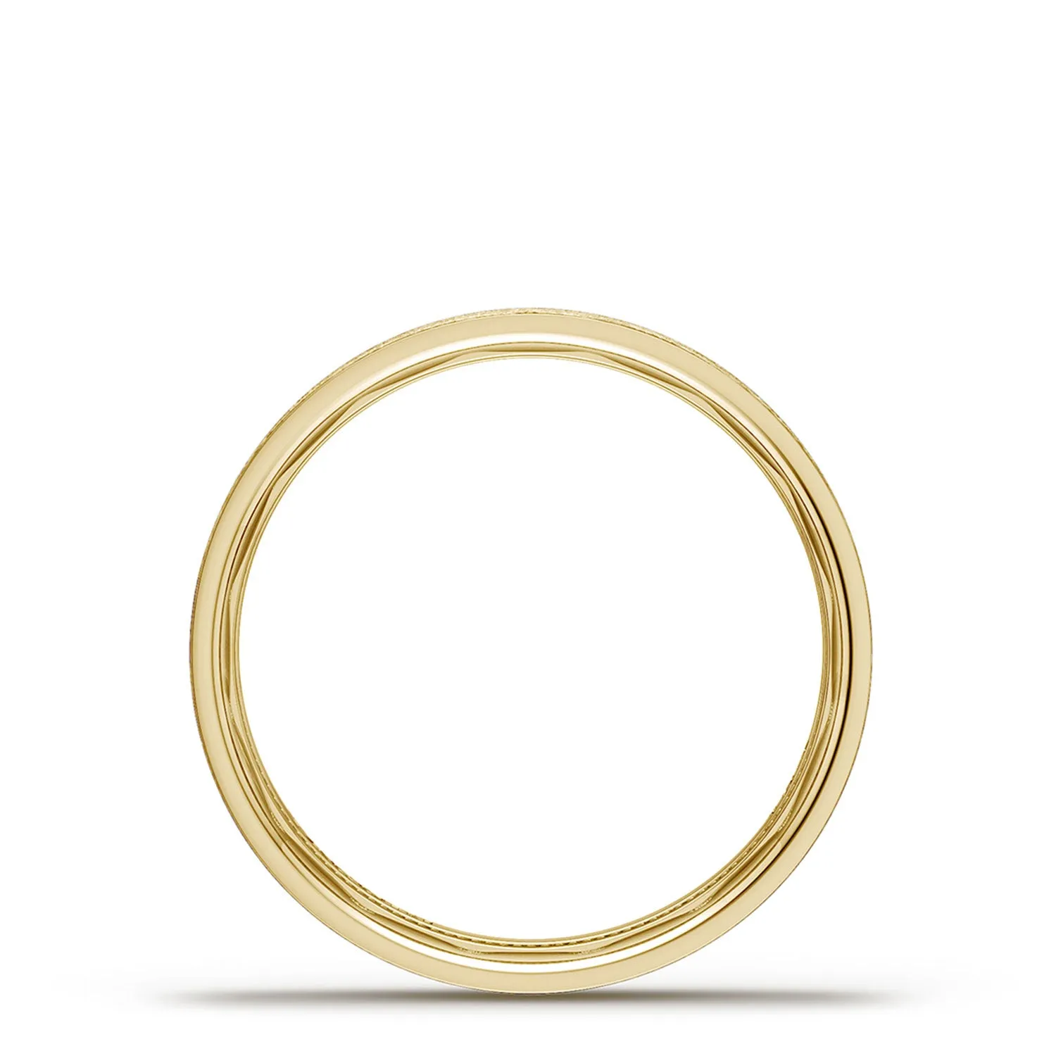 Classic Two-Tone Flat in Brushed Finish Wedding Band