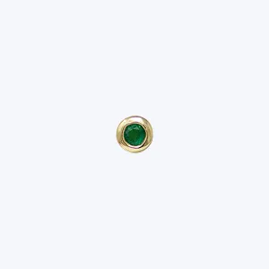 Cleo Round Emerald Earring