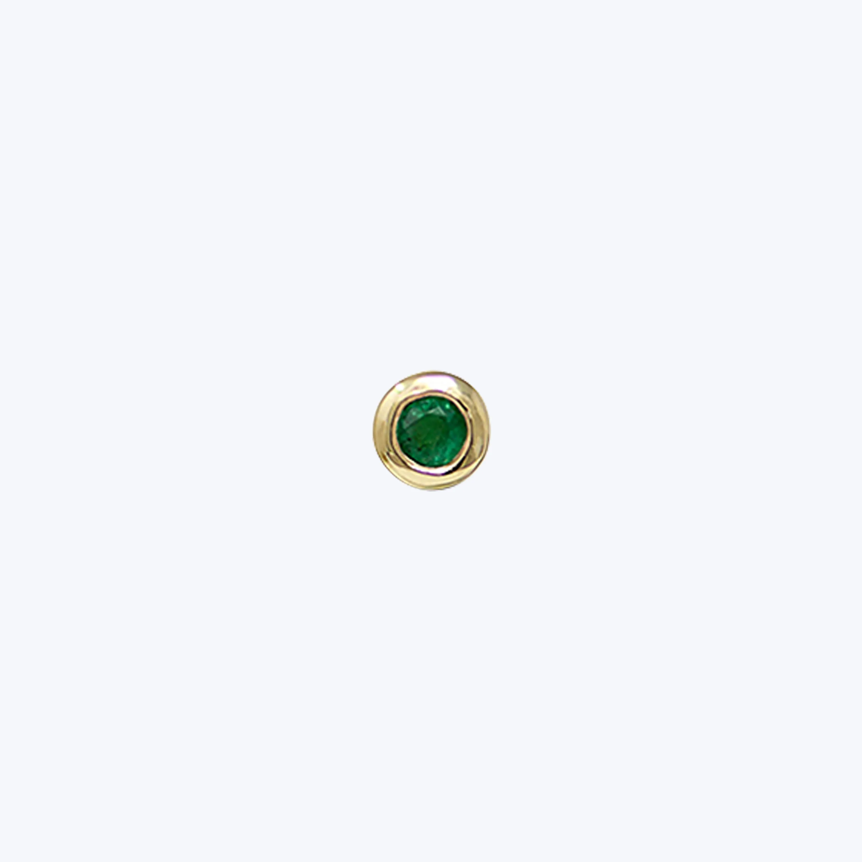 Cleo Round Emerald Earring