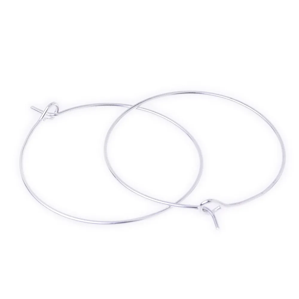 Clip On Hoop Earrings Fashion earrings modern handmade clip earrings diy jewelry 3.5cm white K  20pcs 10178703