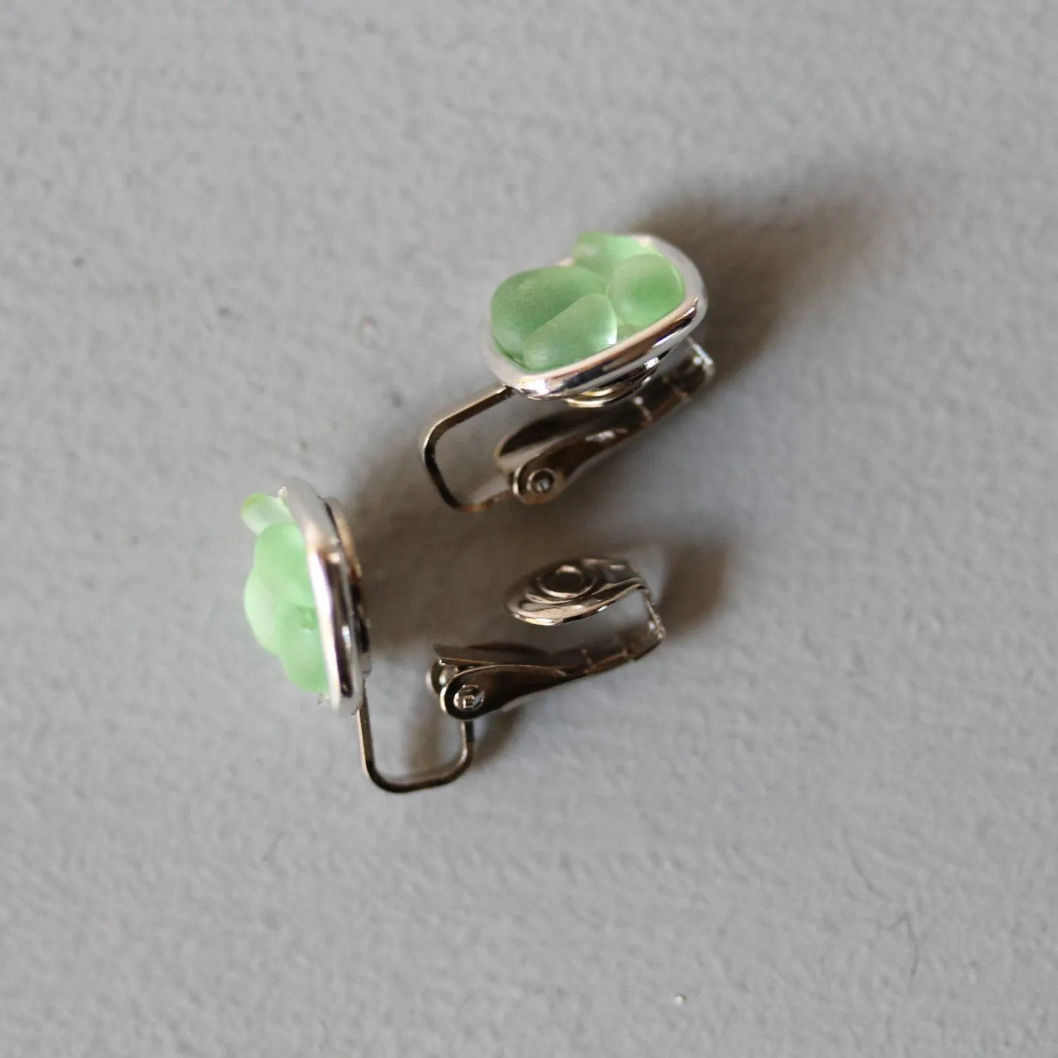 Clip-On Mosaic Sea Glass Earrings