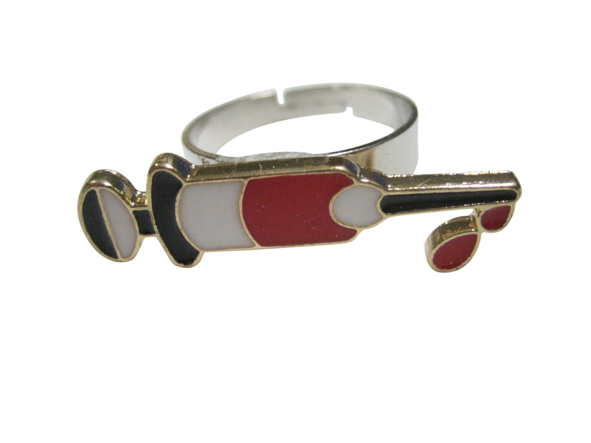 Colorful Phlebotomist Hypodermic Syringe Needle Adjustable Size Fashion Ring