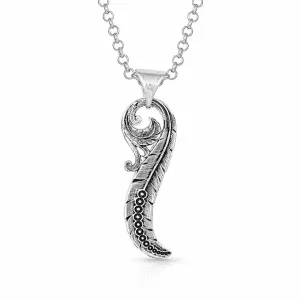 Connected Feathered Filigree Necklace