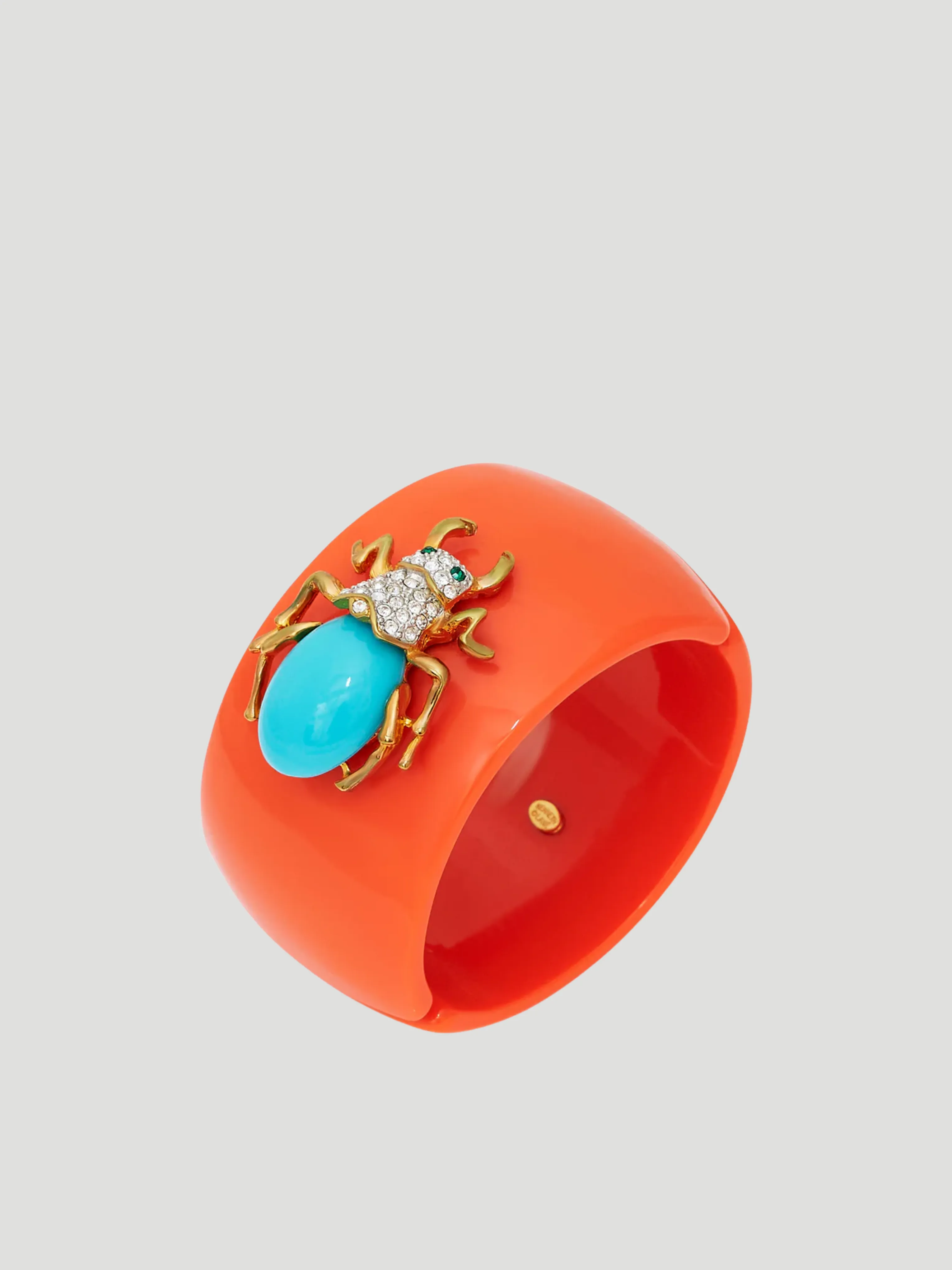 Coral Turquoise Beetle Cuff