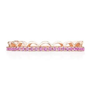 Crescent Crown Ring with Pink Sapphire