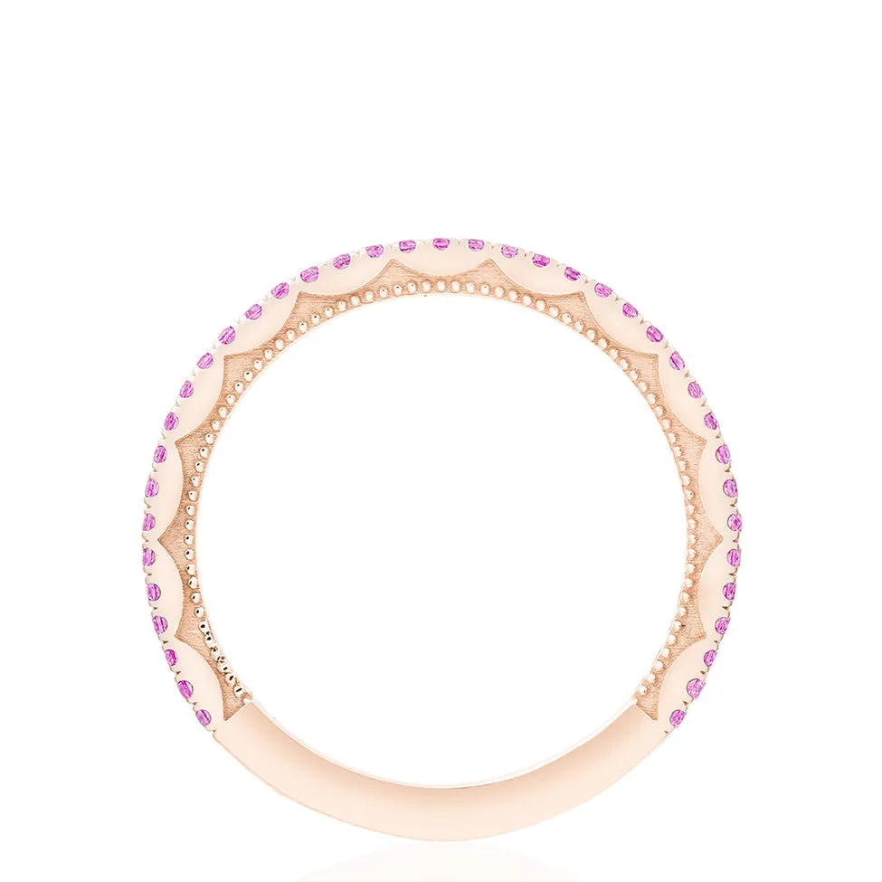 Crescent Crown Ring with Pink Sapphire