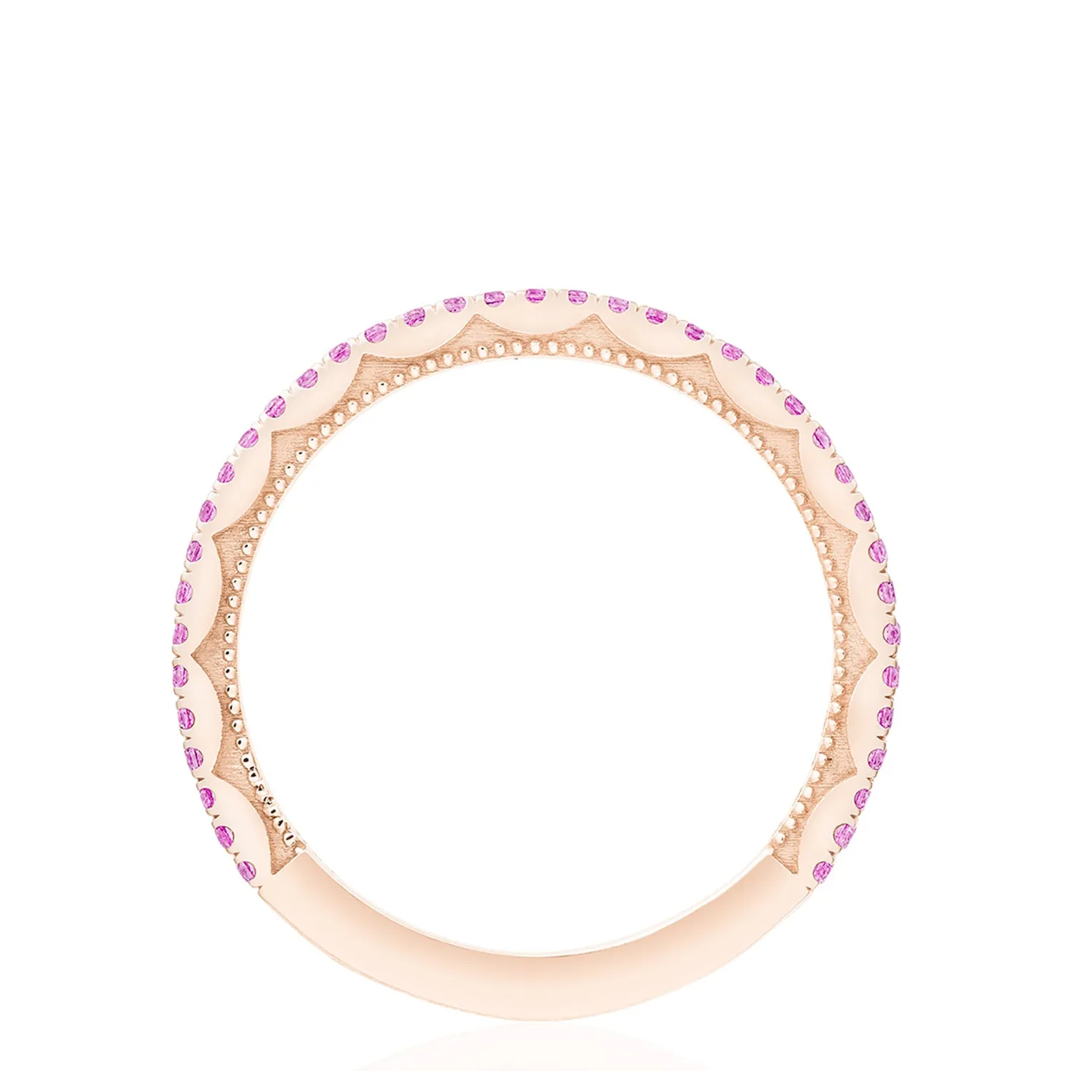Crescent Crown Ring with Pink Sapphire