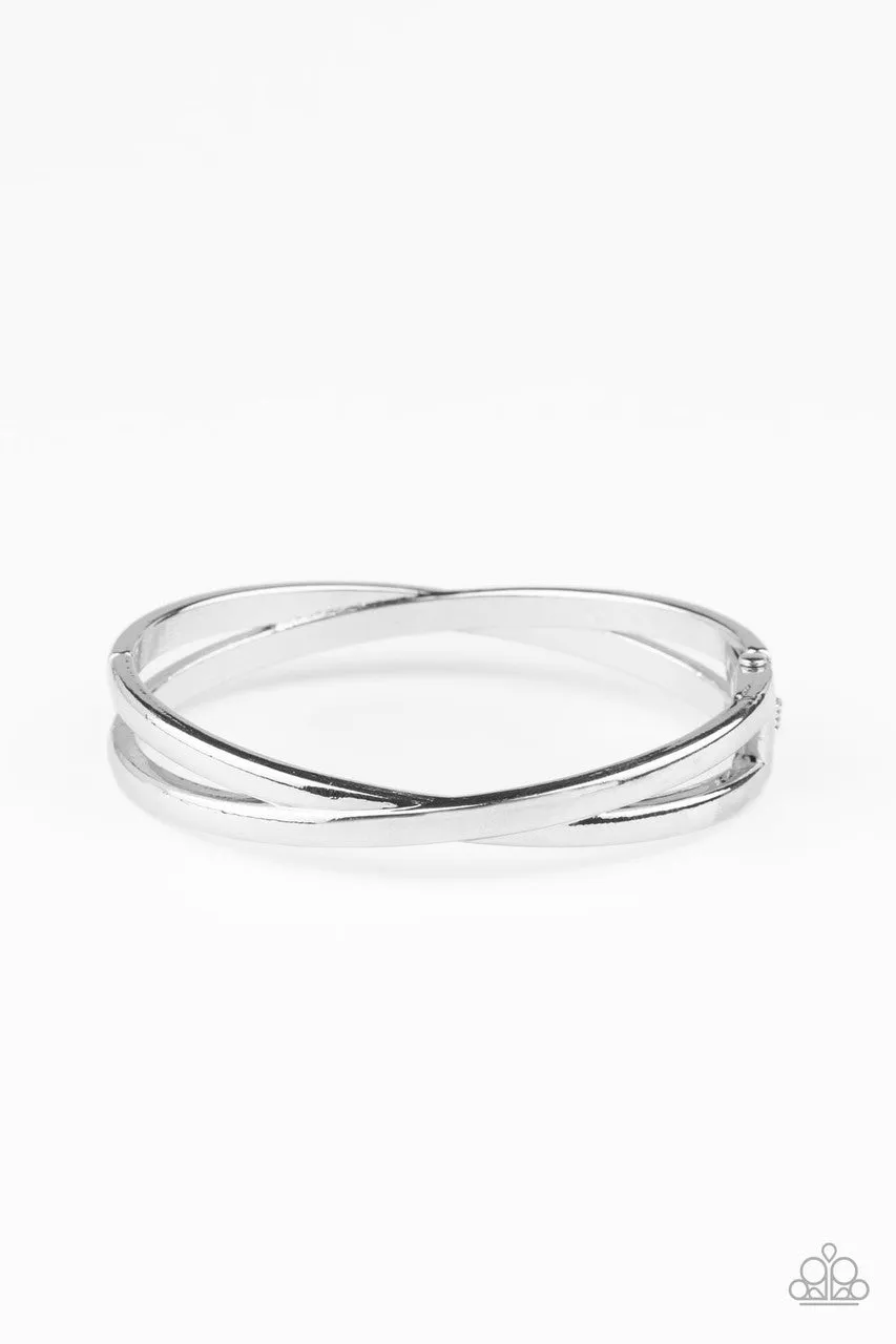 Crossing Over Silver Paparazzi Bracelet