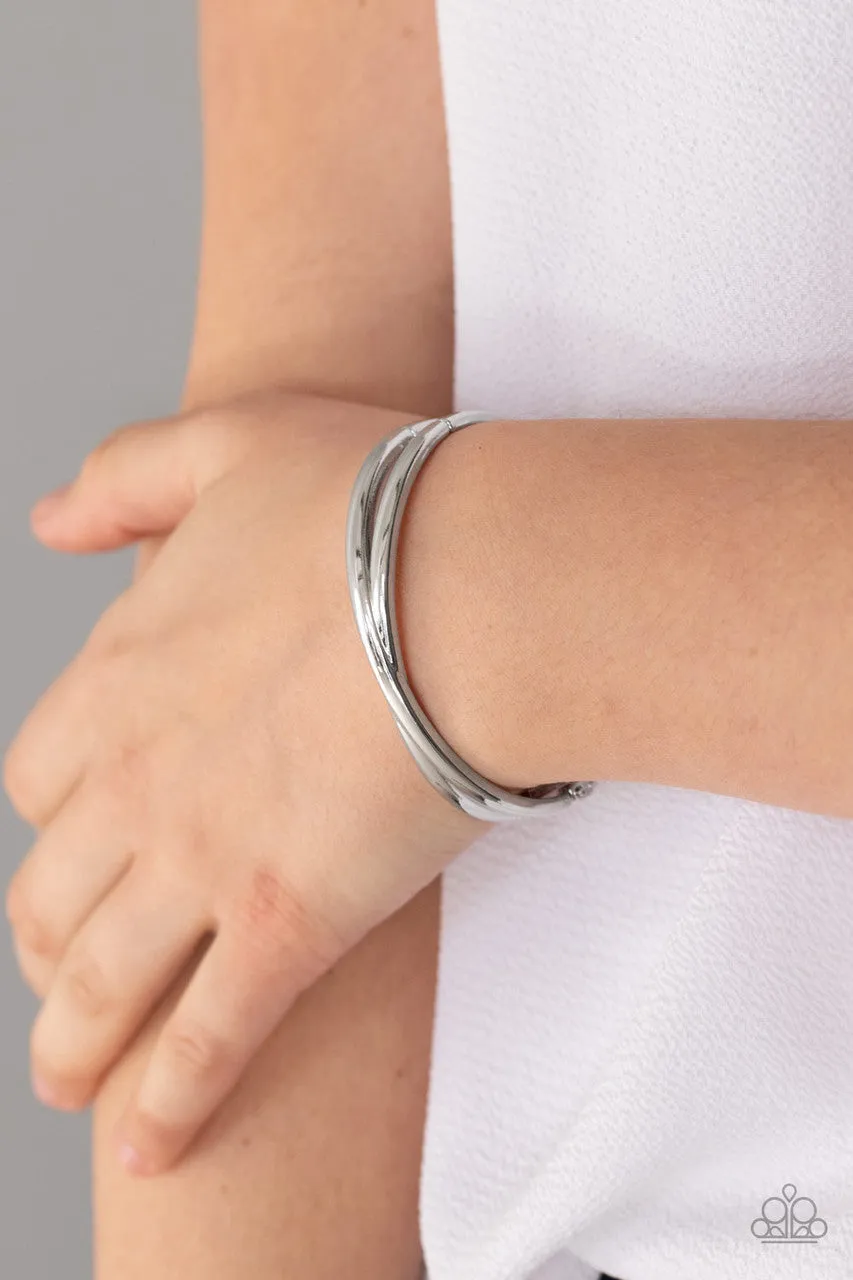 Crossing Over Silver Paparazzi Bracelet