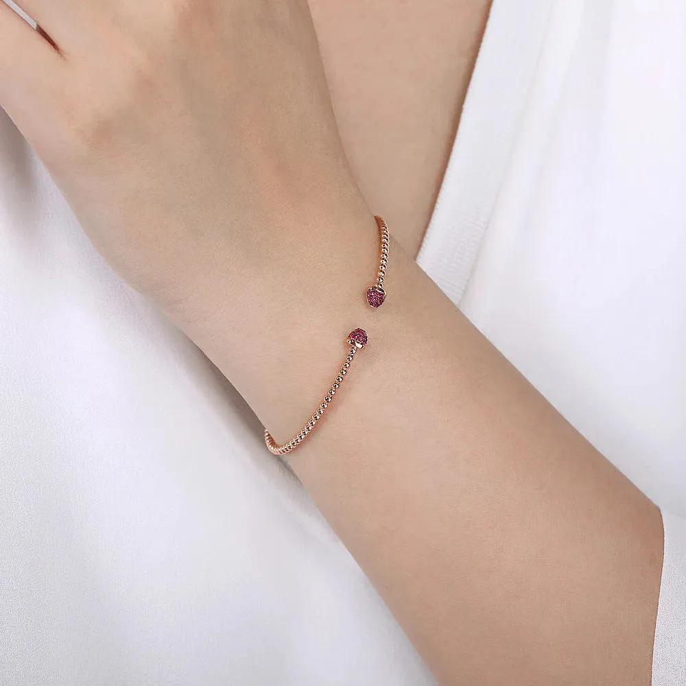 Cuff Bracelet with Gemstones