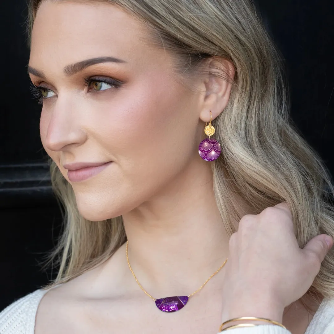 Danica Earrings in Plum