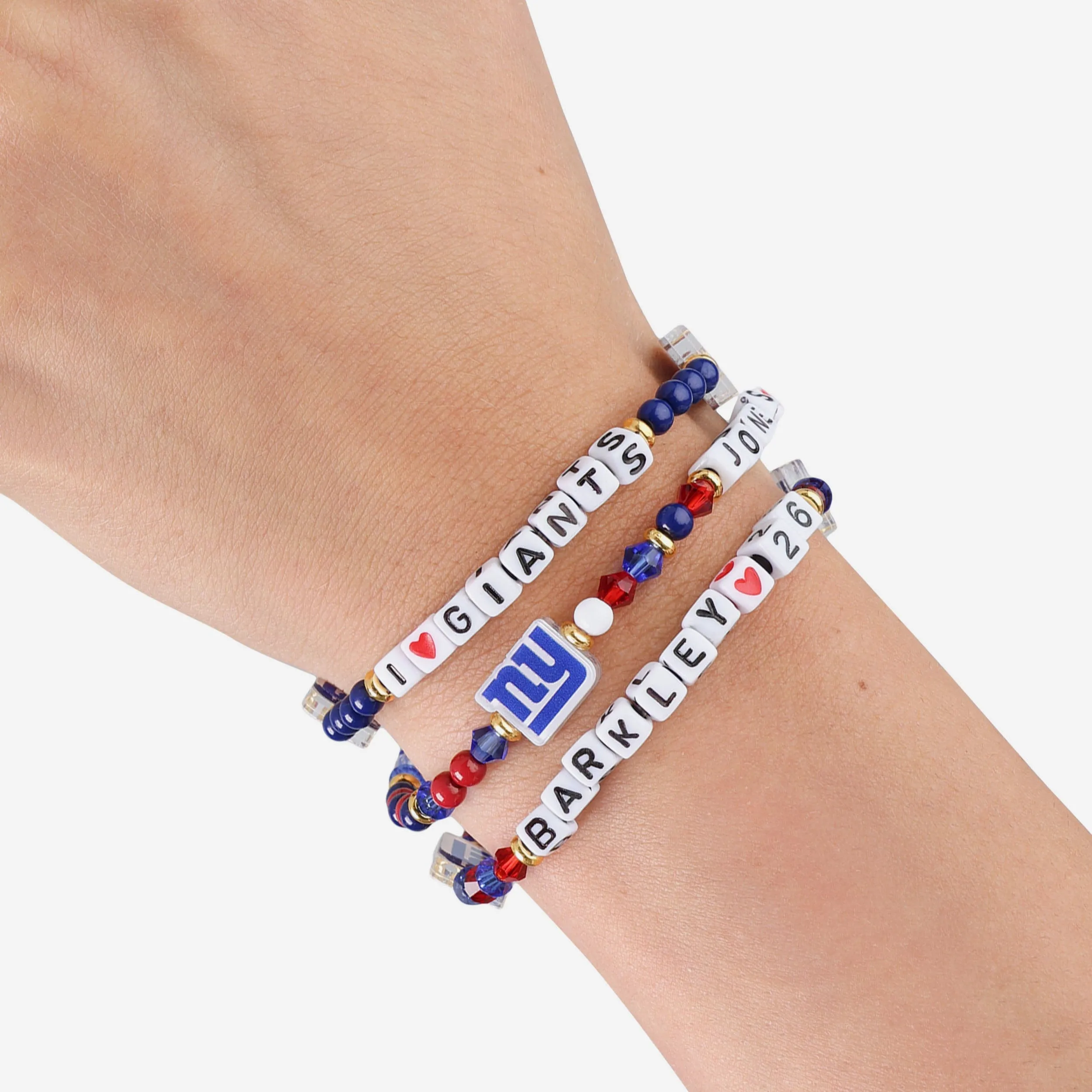 Daniel Jones & Saquon Barkley New York Giants 3 Pack Player Friendship Bracelet