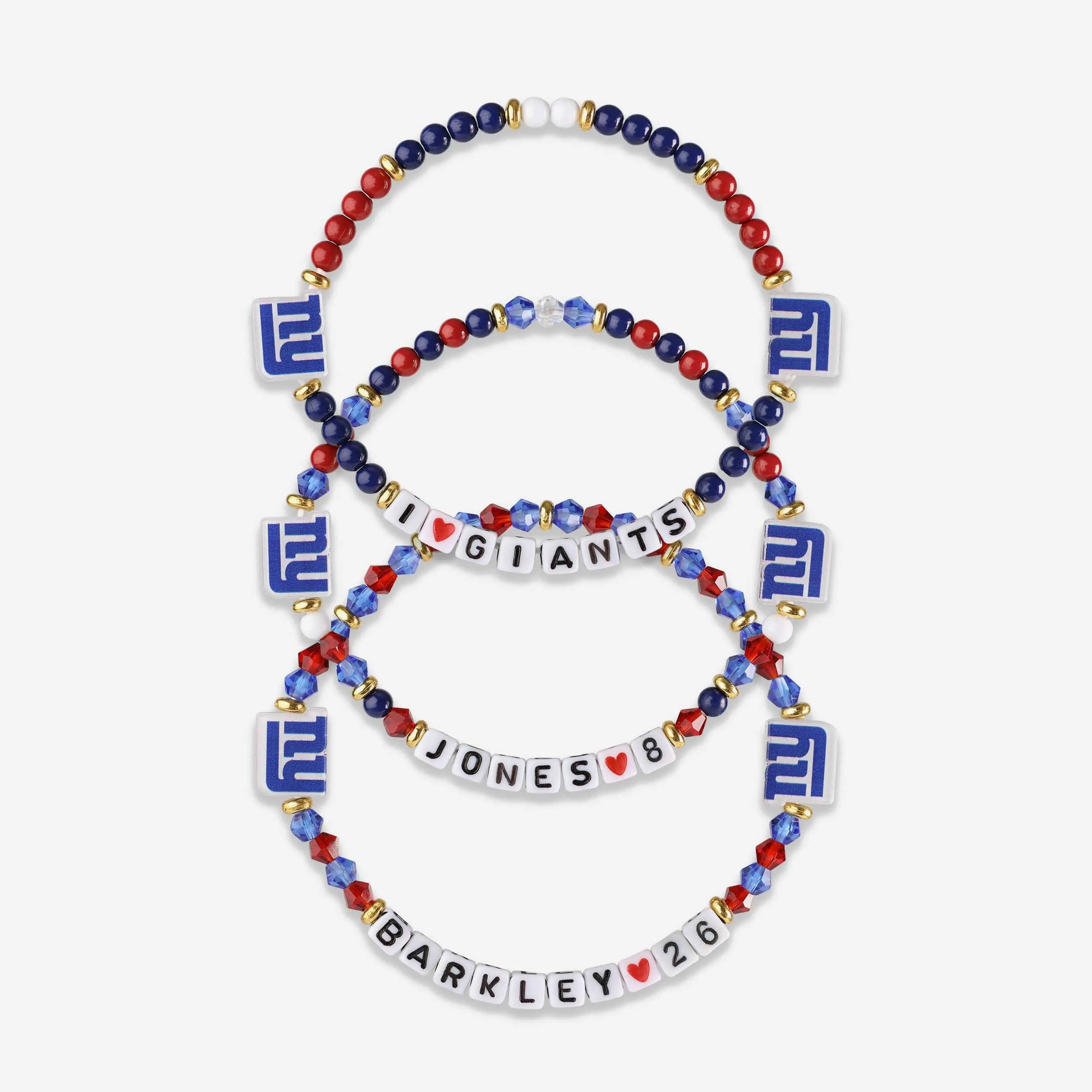 Daniel Jones & Saquon Barkley New York Giants 3 Pack Player Friendship Bracelet