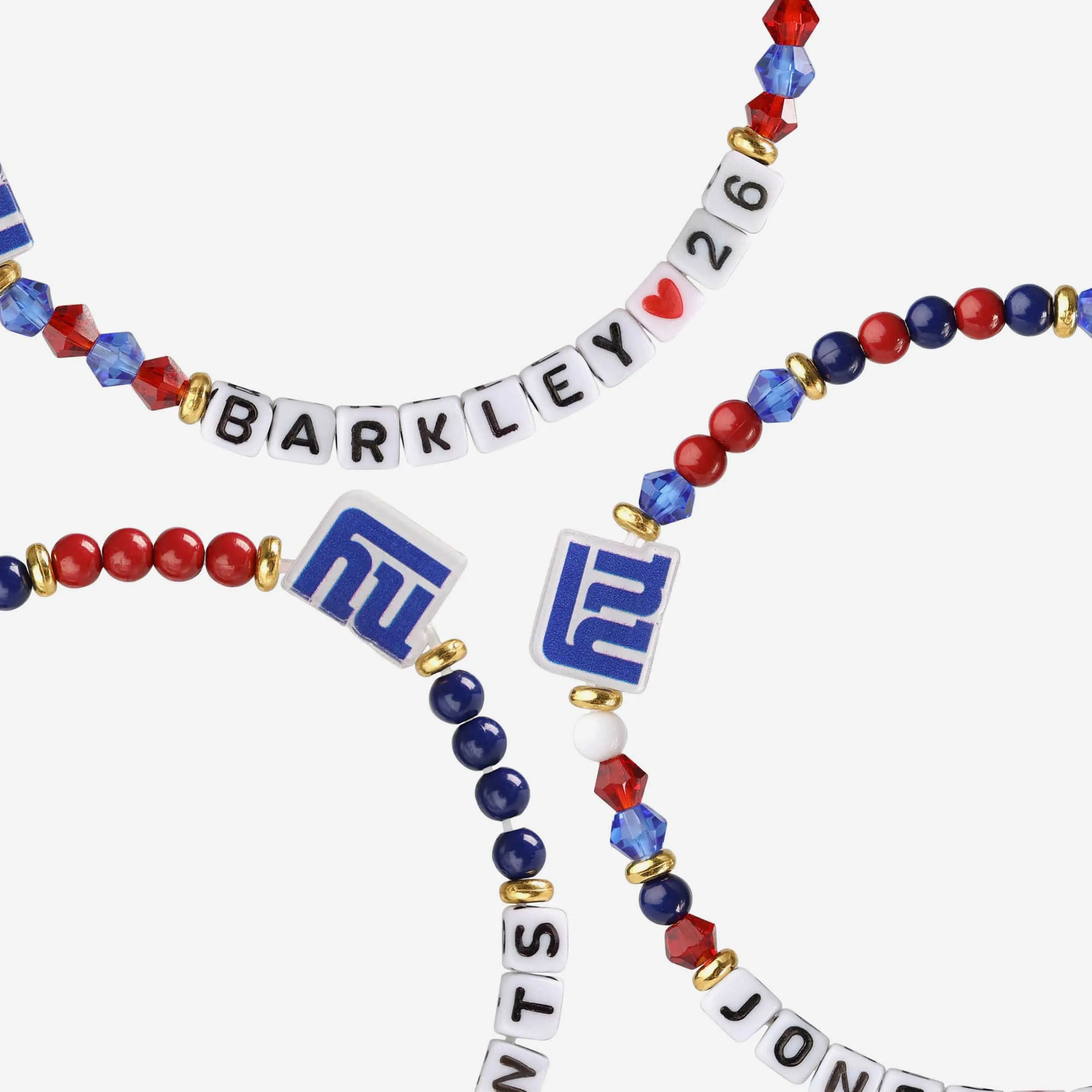 Daniel Jones & Saquon Barkley New York Giants 3 Pack Player Friendship Bracelet