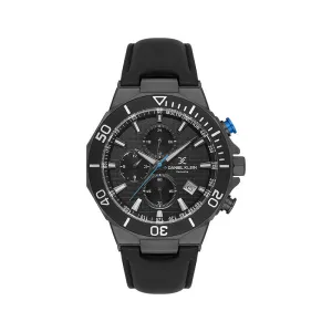Daniel Klein Exclusive Men Chronograph Watch DK.1.13841-3 Black Genuine Leather Strap