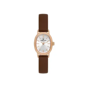 Daniel Klein Premium Women Analog Watch DK.1.13869-5 D.Brown Genuine Leather Strap