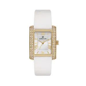 Daniel Klein Premium Women Analog Watch DK.1.13896-3 White Genuine Leather Strap