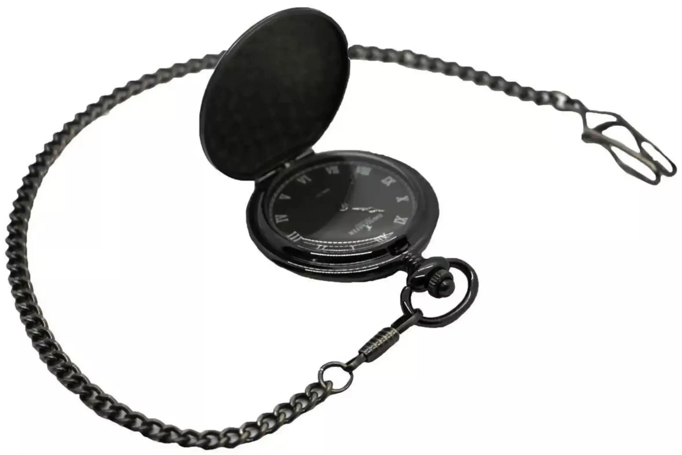 David Aster Gunmetal Grey Full Hunter Pocket Watch