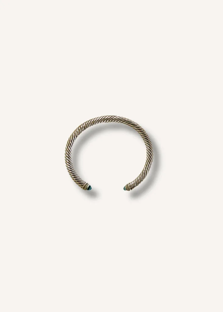 David Yurman Diamond and Blue Topaz Cuff