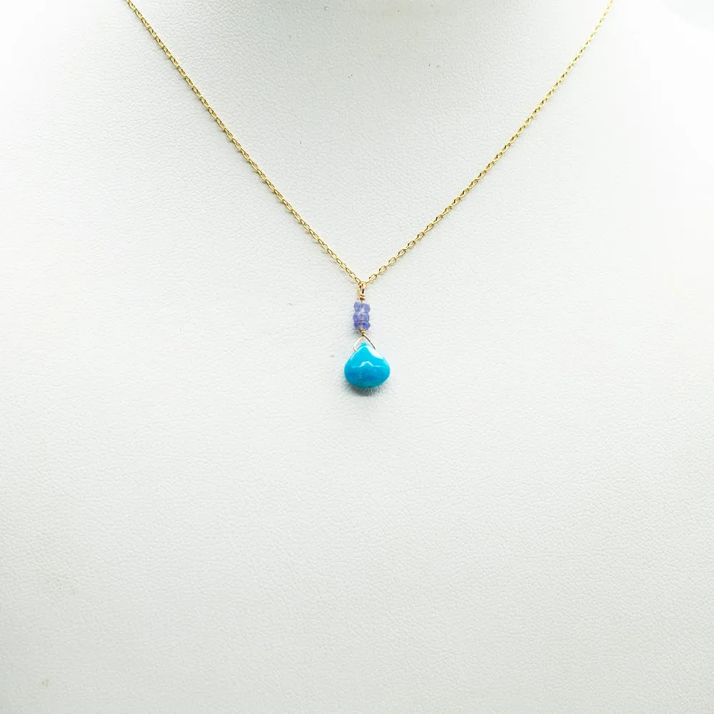 December Raindrop Gold Necklace
