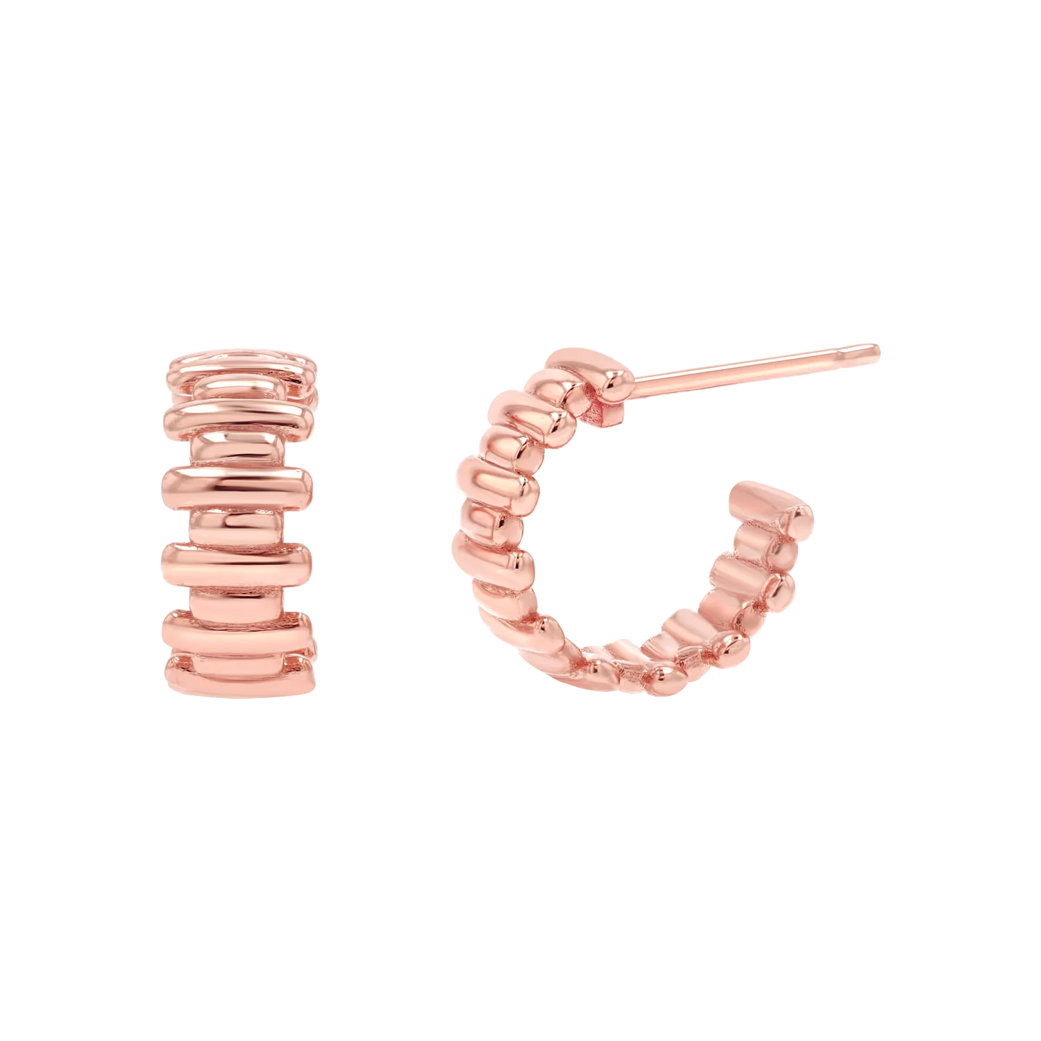 Deco Bar Huggie Hoops
