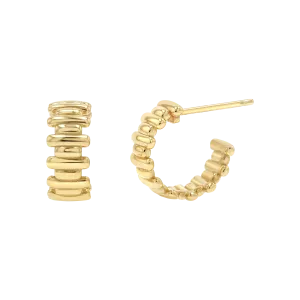 Deco Bar Huggie Hoops