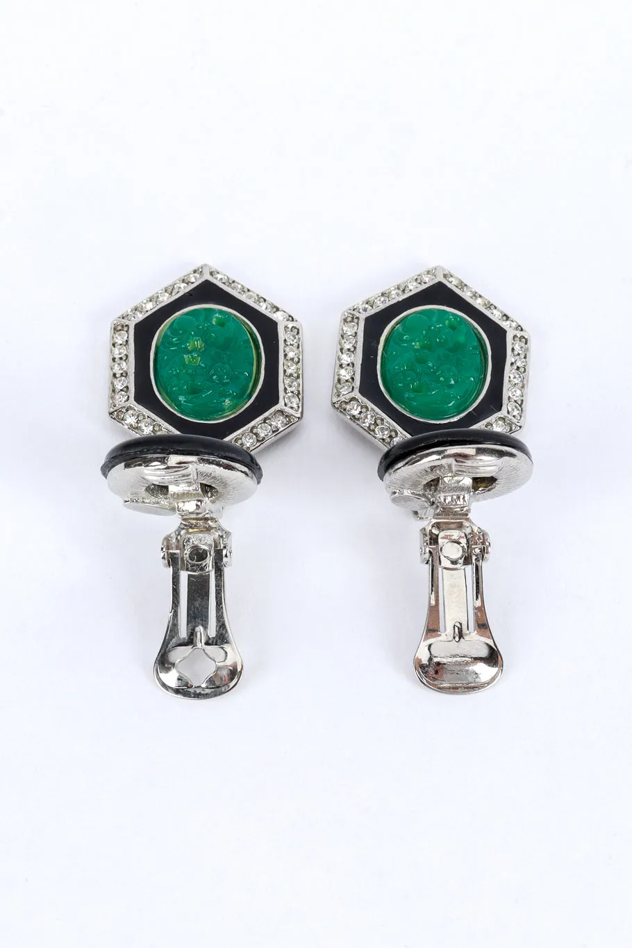 Deco Hexagon Drop Earrings