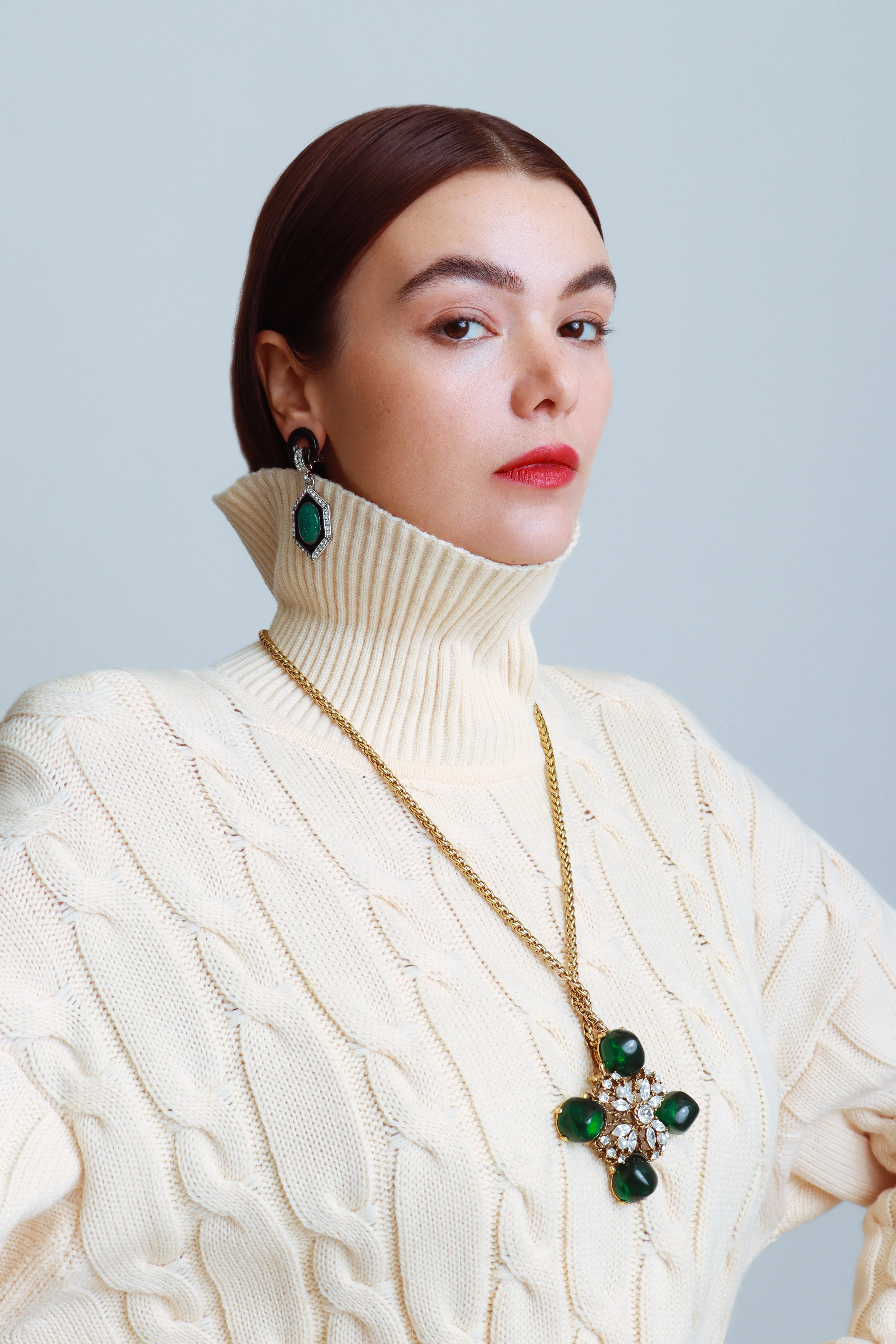 Deco Hexagon Drop Earrings
