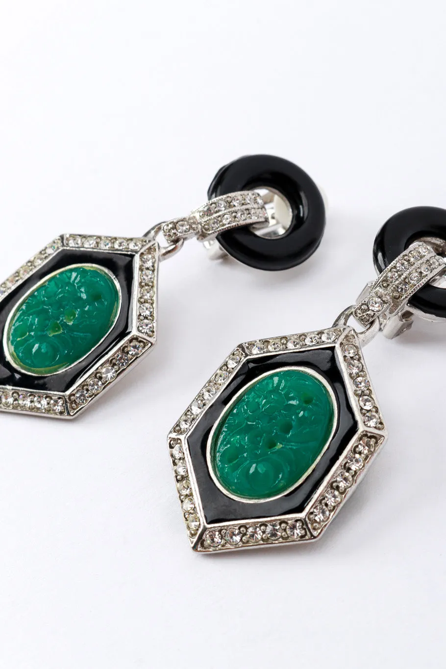 Deco Hexagon Drop Earrings